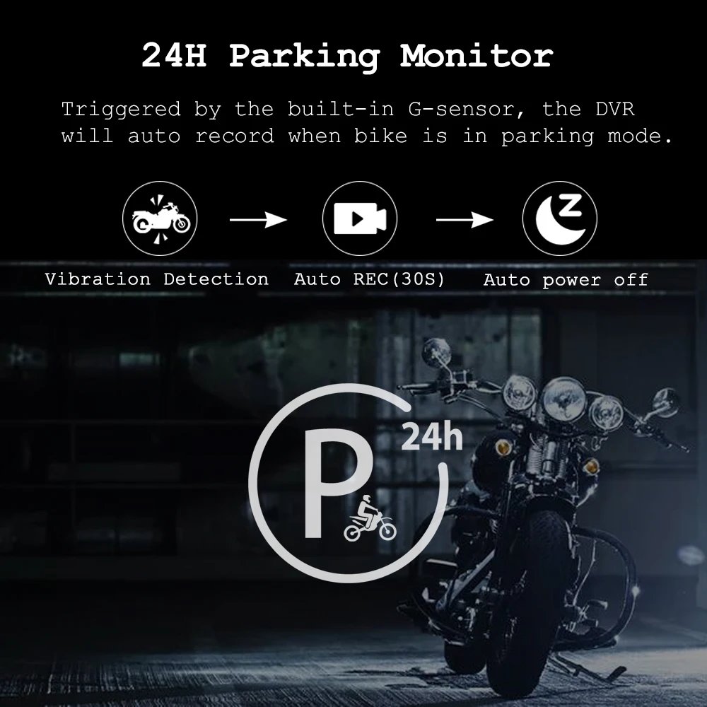 VSYS Q3 Mini Motorcycle DVR with 1080p Dual Cameras & GPS