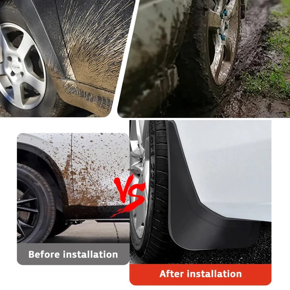 VW Touran Mud Flaps - 4pc Fender Guards for 2011-2015