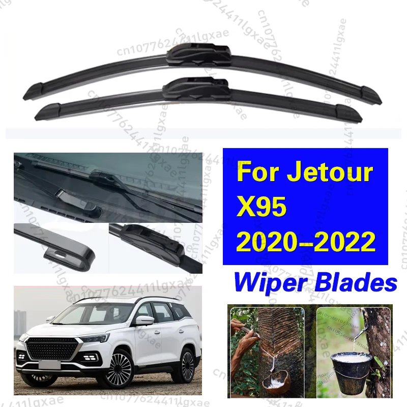 Wiper Front Wiper Blades For Jetour X95 2020 2021 2022 Windshield Windscreen Front Window Brushes Cutter Car Accessories 24"+18"