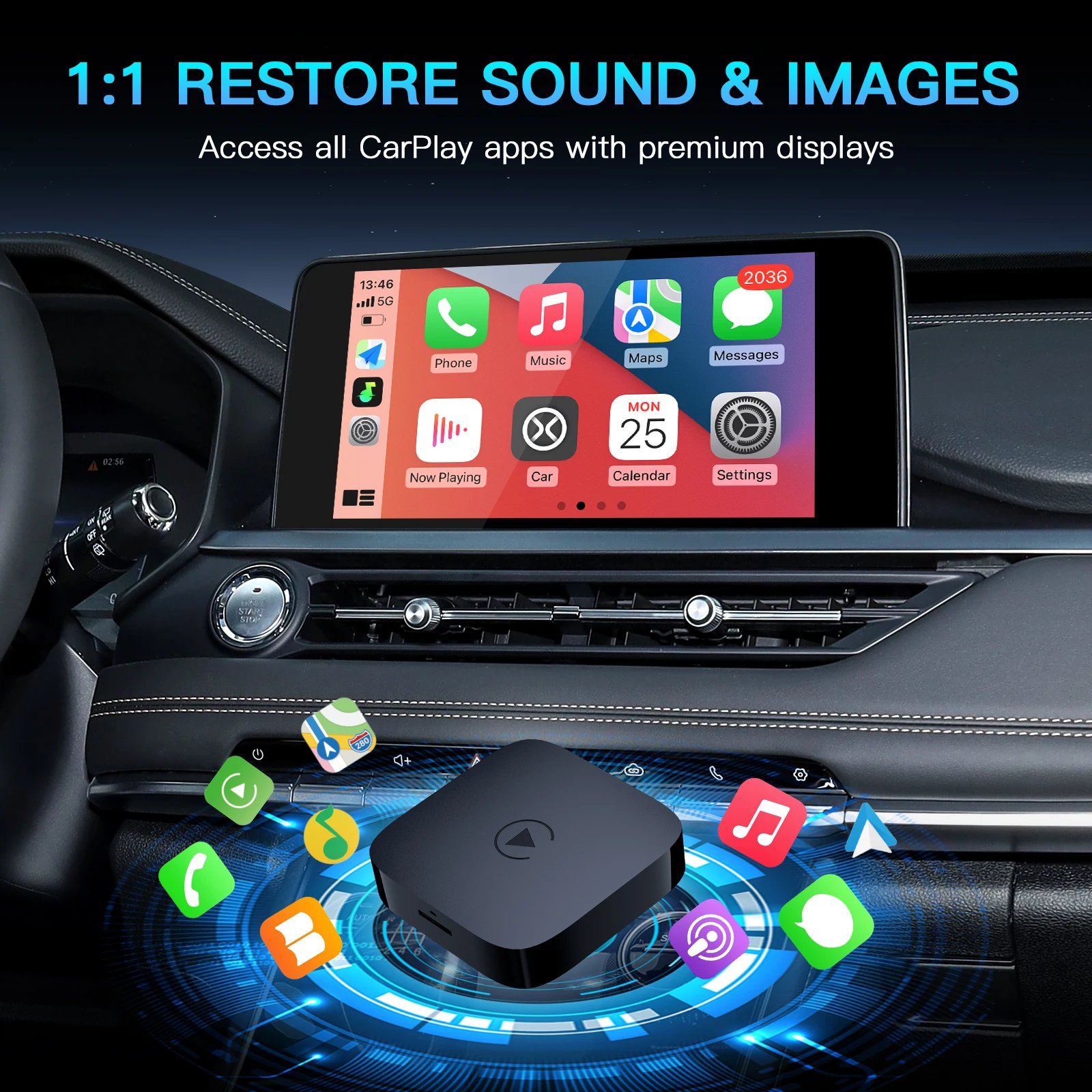 Wireless CarPlay & Android Auto Adapter for Baic X55 & More