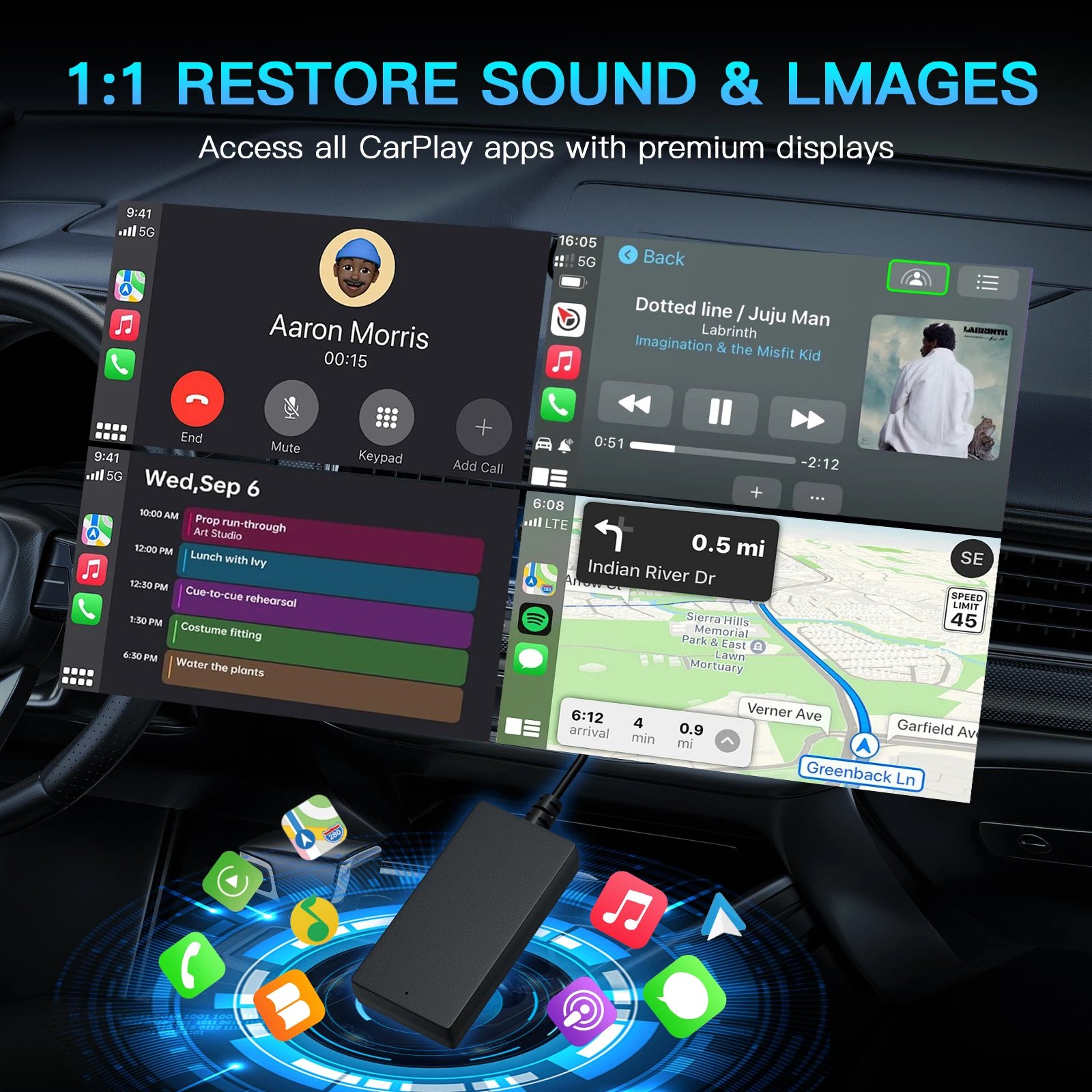 Wireless CarPlay Navigation Adapter for Baic X55 & More