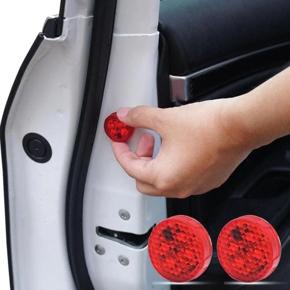 Wireless Red Car Door Warning Light - 2PCS Strobe Alarm Set