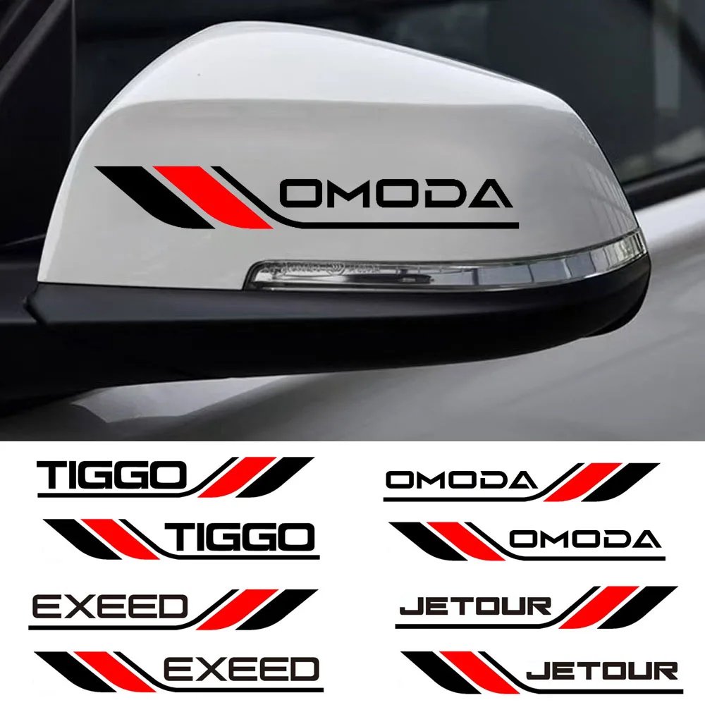 2pcs Car Rearview Mirror Sticker For Chery Jetour T1 T2 TIGGO OMODA EXEED