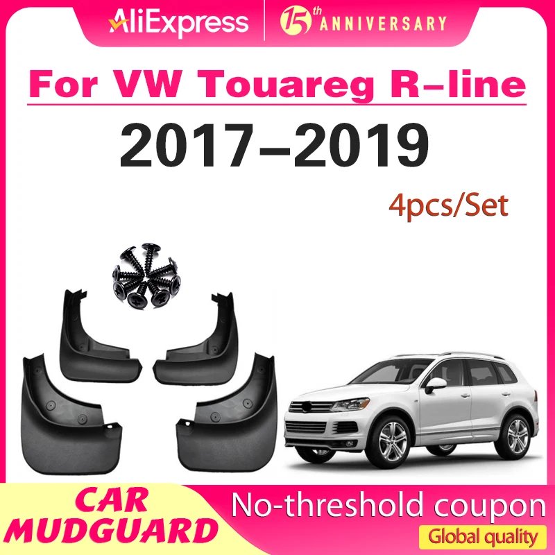 4pcs/set Car Mud Flaps FOR Volkswagen VW Touareg R-line 2017 2018 2019 R Line Mudguard Mudflaps Splash Guards