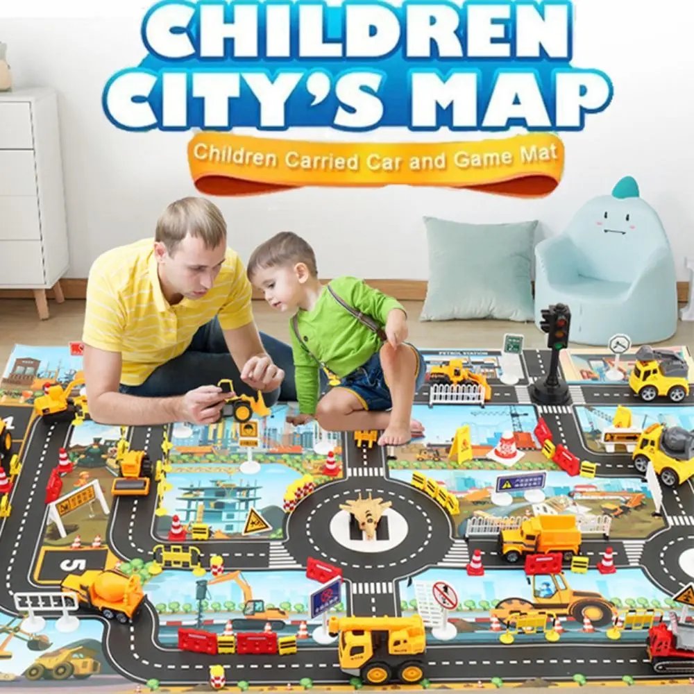 Interactive Baby Play Mat - Road Map & Car Climbing Toy