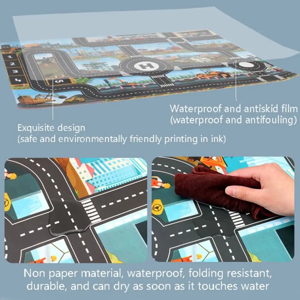 Interactive Baby Play Mat - Road Map & Car Climbing Toy