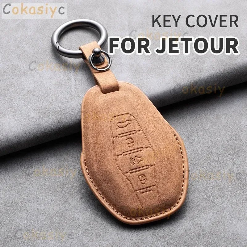 Luxury Sheepskin Car Key Case for Chery & Jetour Models 2022-2023