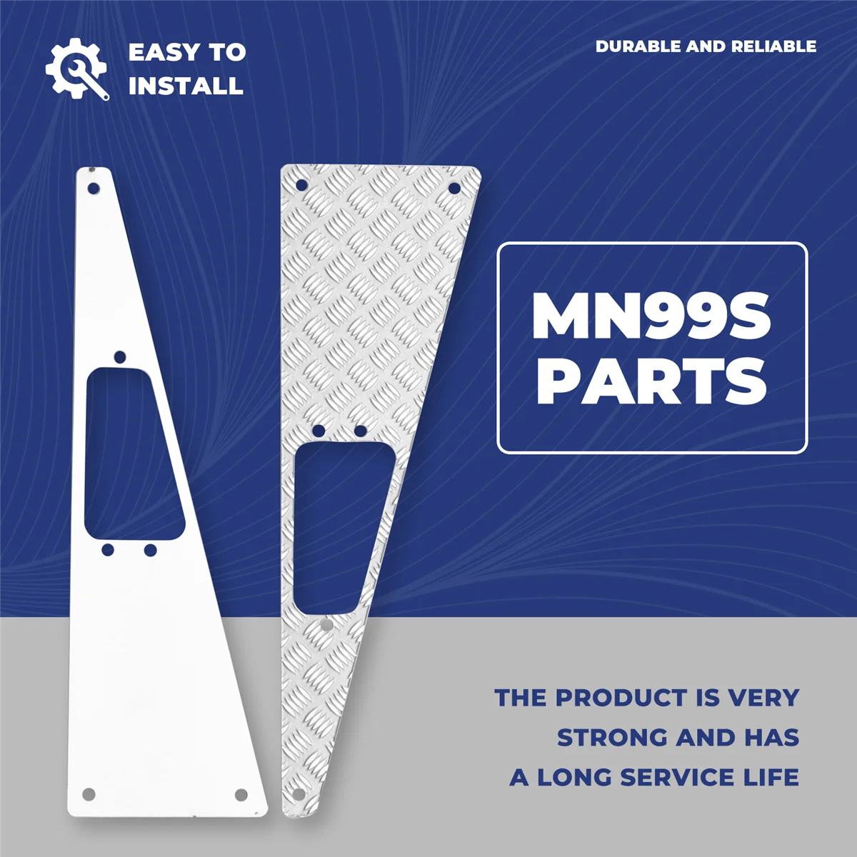 Metal Anti-Skid Plate & Grille for MN D90 D99S MN99S RC Car