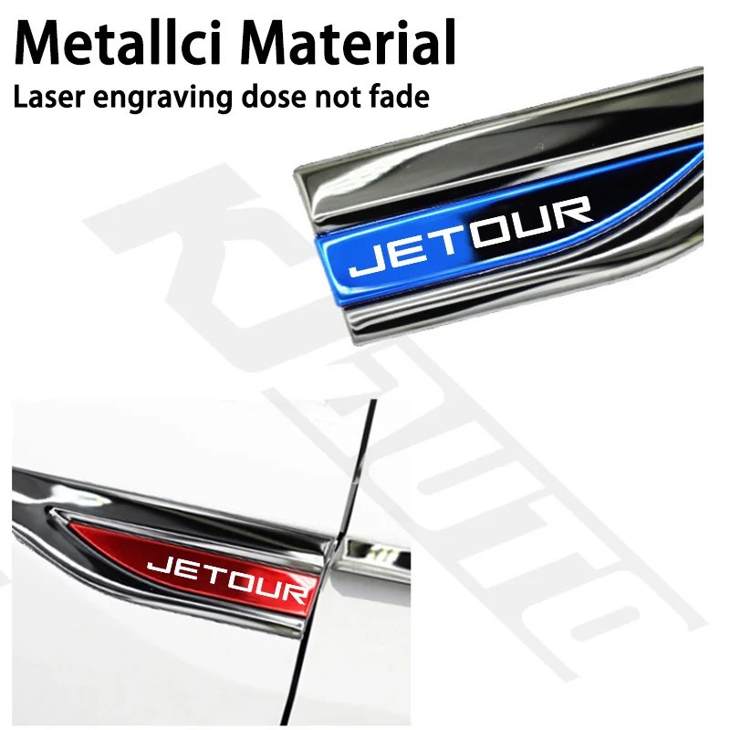 Metal Car Fender Stickers - 2pcs for Jetour X70 X90 & More