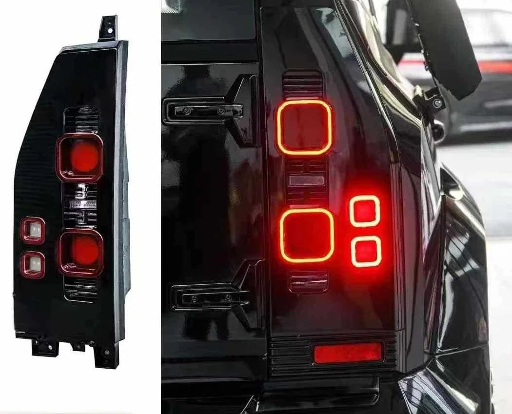 Offroad Car New Defender Style LED Tail Lights Rear Lamp Red Tail Light For Jetour Traveler T2 Upgrade Accessories