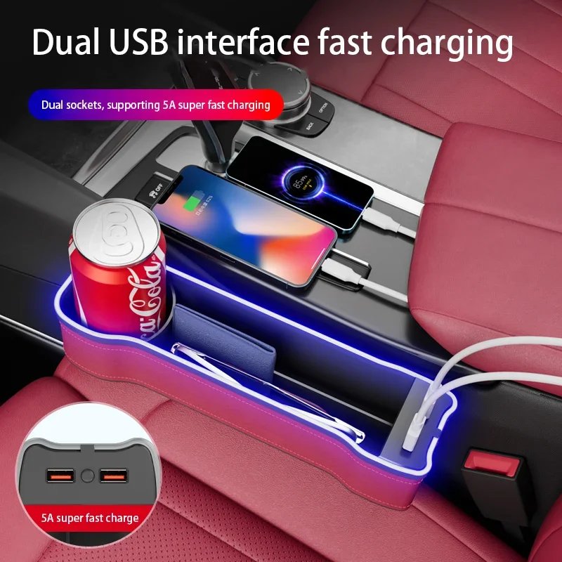 Rechargeable Ambient Car Seat Gap Light & Storage Box for Chery