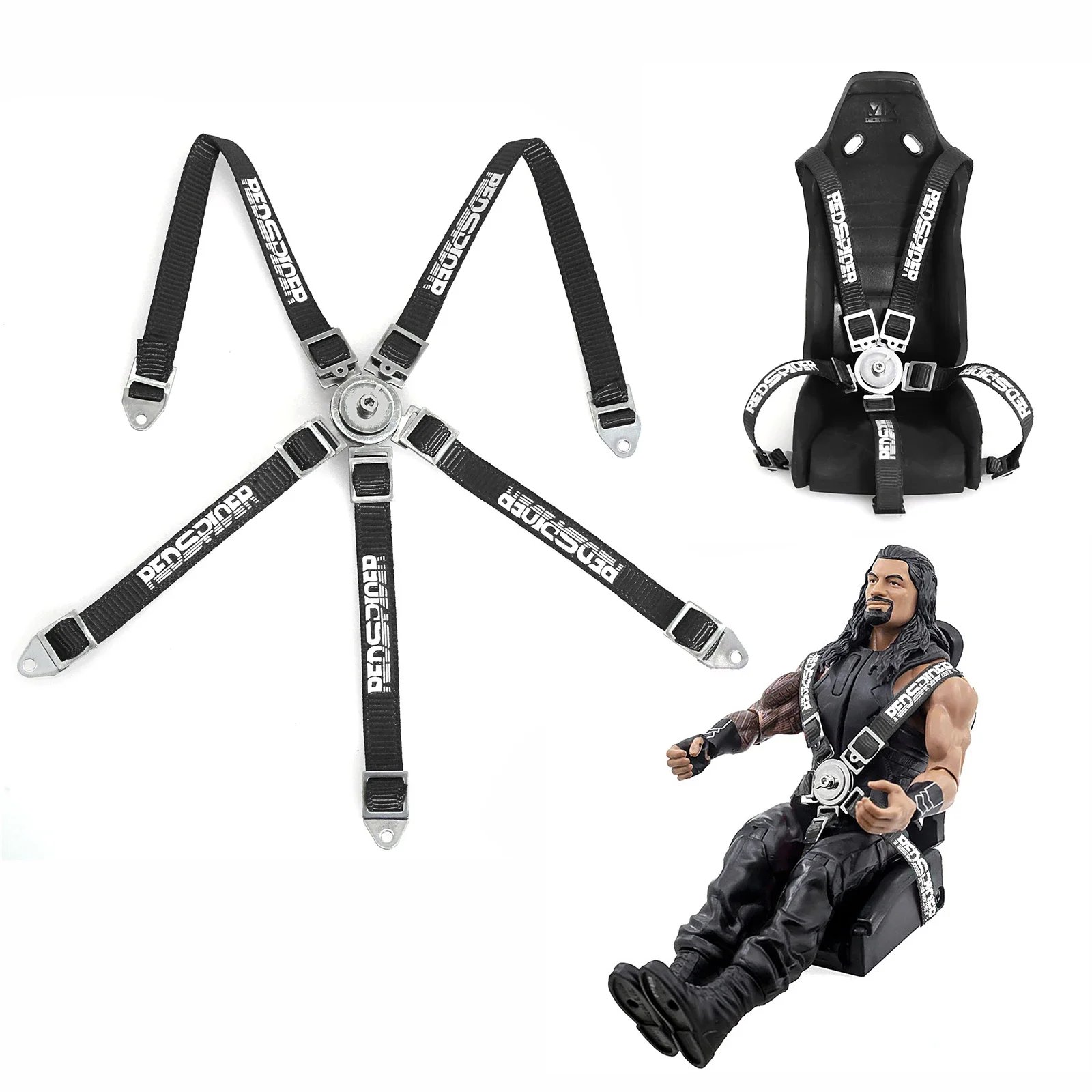 Simulated Driver Seat Belt for Axial TRX4 TRX6 D90, RC Crawler Car Decoration, Realistic Interior Upgrade Accessory