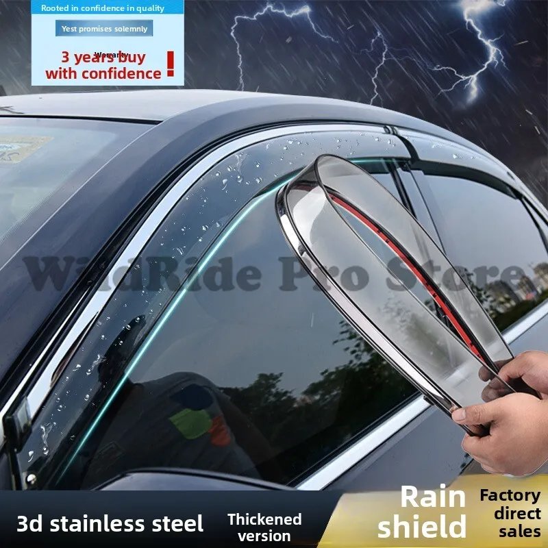 Stainless Steel Rain Visor Set for JETOUR X70 X90 Windows