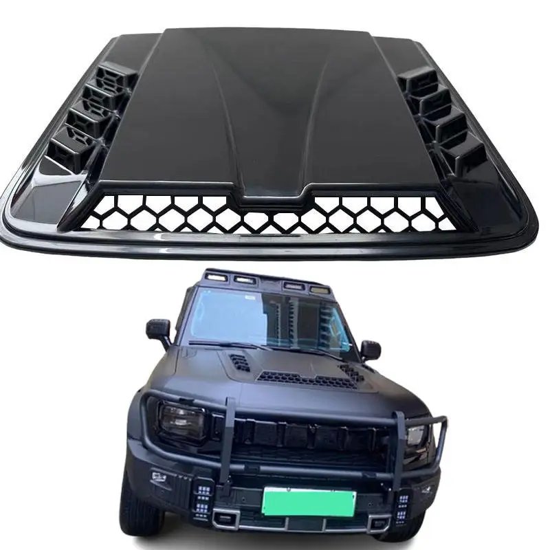 Upgrade Black Front Bonnet Hood Vent Cover Car Exterior Accessories for Chery JETOUR Traveller T2 Auto Accessories Decoration