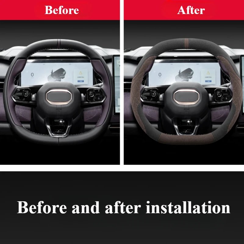 Winter Plush Steering Wheel Cover for Jetour Traveler 2023 PRO