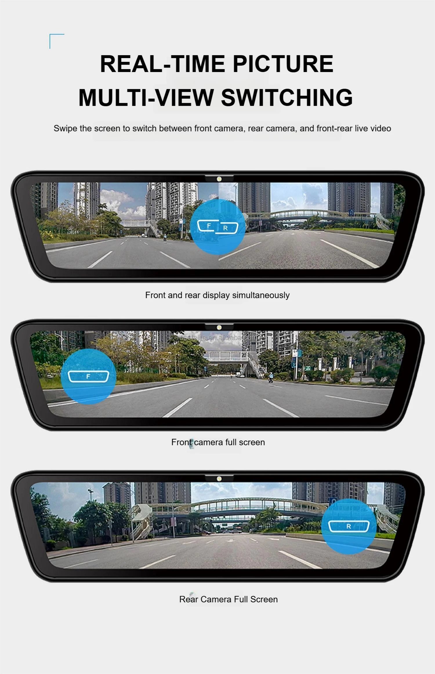 2025 1080P Dash Cam Rearview Mirror for Jetour T2