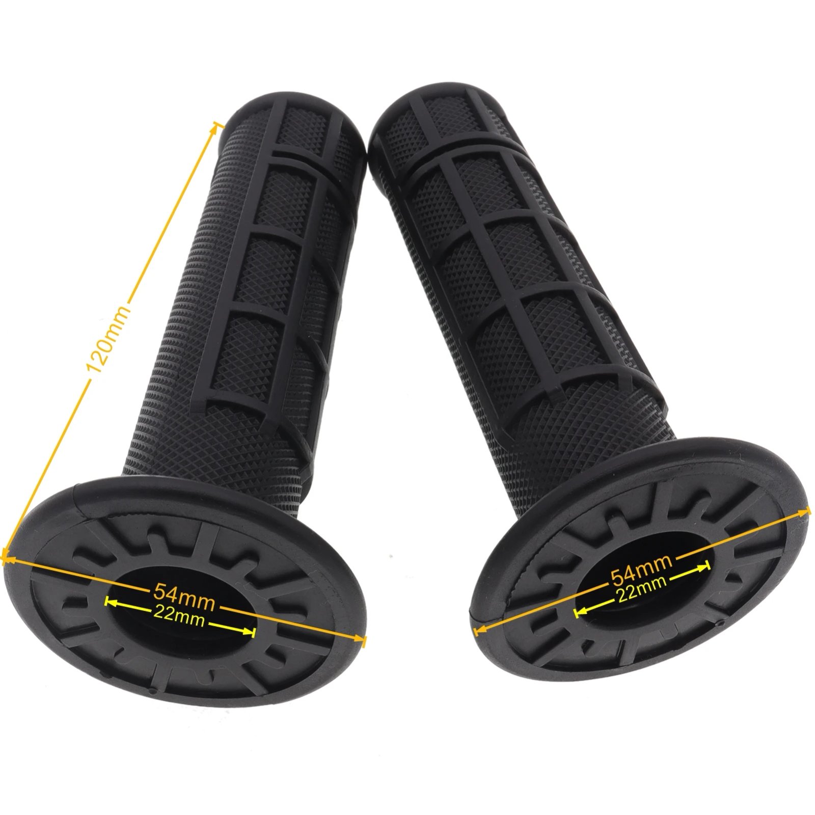 7/8" Rubber Handlebar Handle Grip 22mm Grips Left and Right ATV Motorcycle Dirt Pit Bike Motocross Thumb Throttle