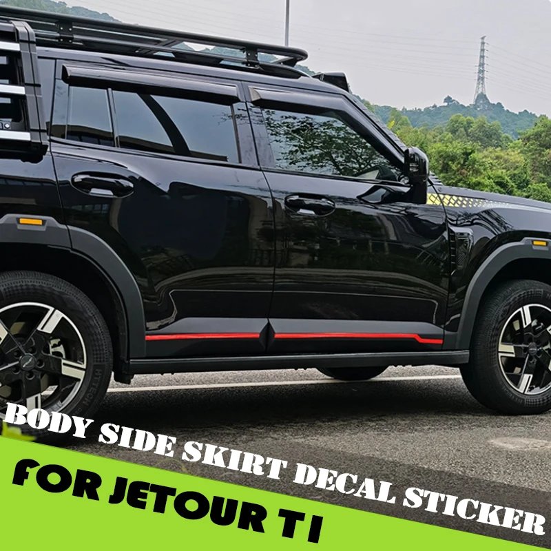 Car Body Decal Sticker Fit for Jetour Shanhai T1 2024 2025 Modified Auto Side Skirt Sticker Car Waistline Decoration Sticker