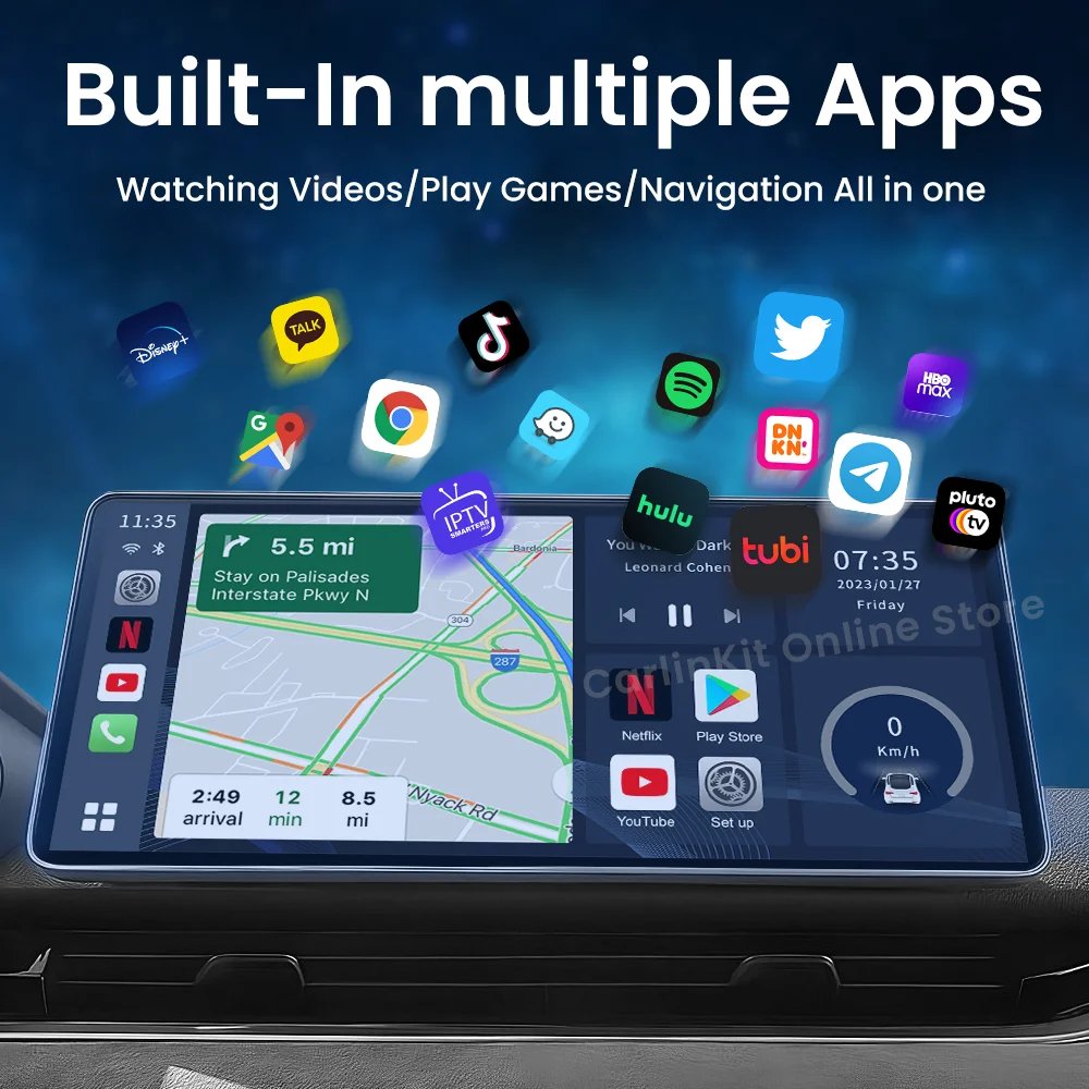 Carlinkit Android 13 TV Box - 8GB RAM, 128GB Storage, Wireless CarPlay & Android Auto