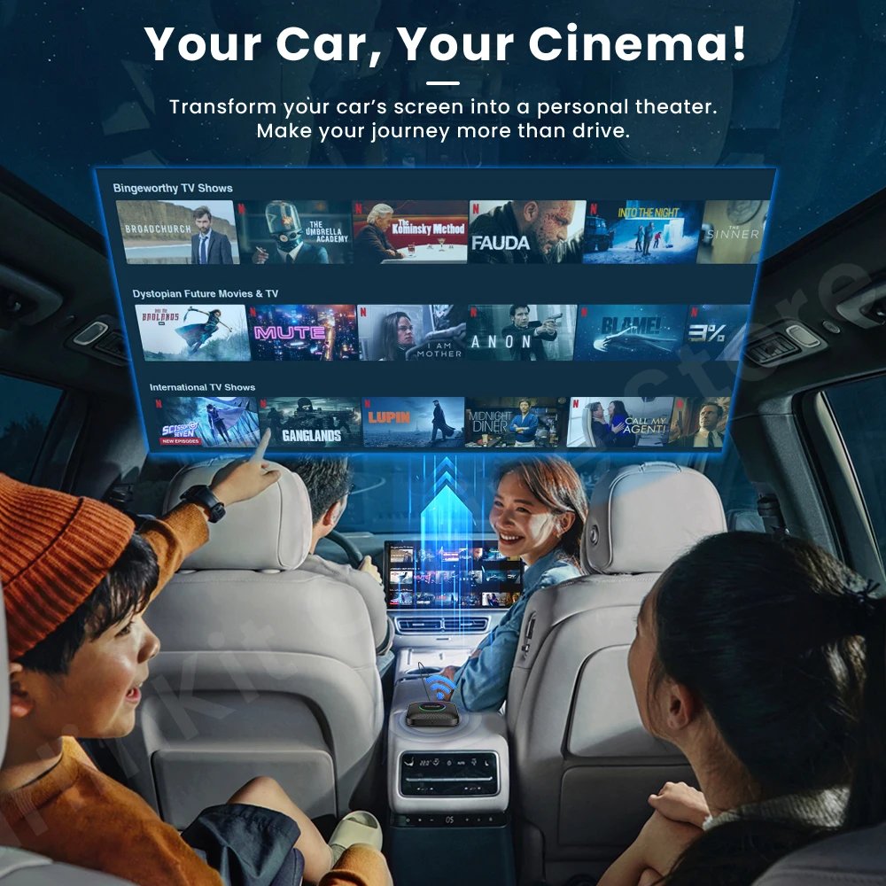 Carlinkit Android 13 TV Box - 8GB RAM, 128GB Storage, Wireless CarPlay & Android Auto