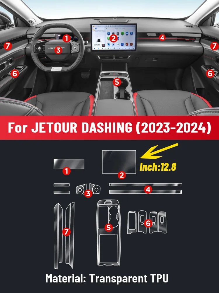 JETOUR DASHING X-1 2023-2024 Anti-Scratch Console Protector Film