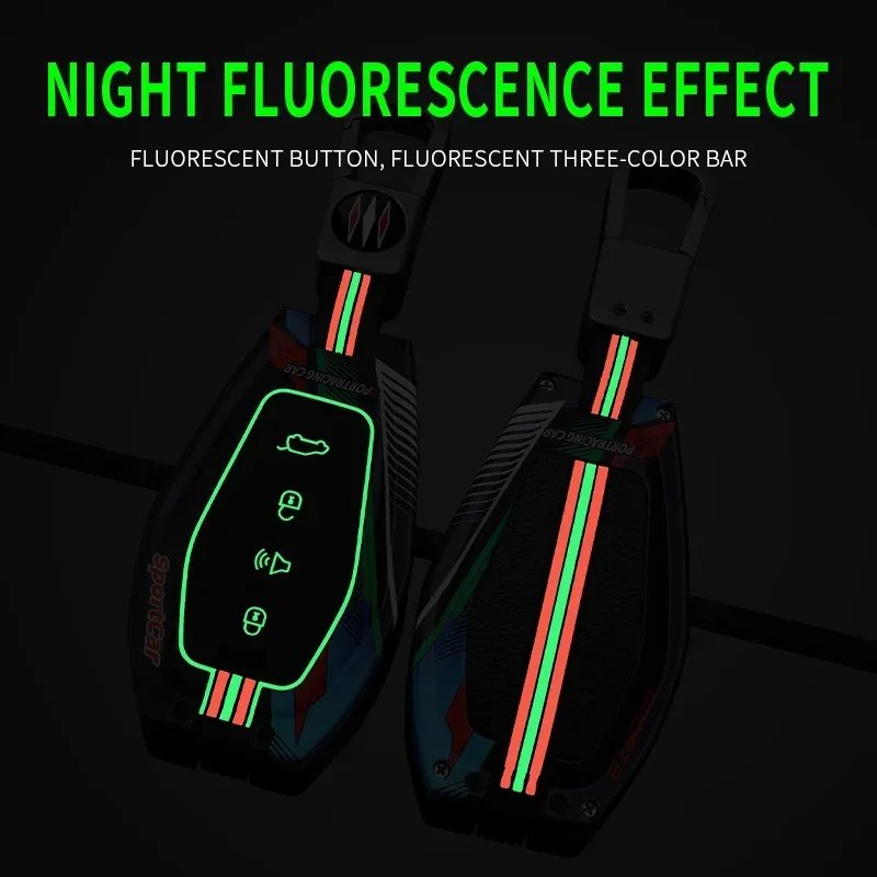 Racing Style Metal Silicone Key Case for Chery Jetour X90 X70