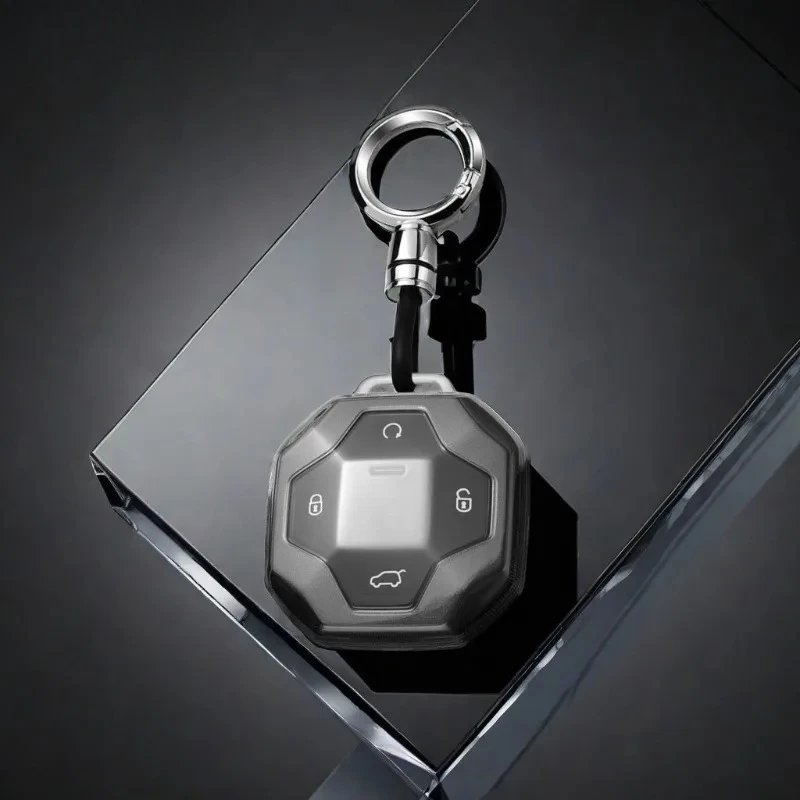 Tpu Car Smart Remote Key Case Fob Cover For Chery Jetour Traveller T2 2023 2024 Protector Holder Shell Keychain Accessories