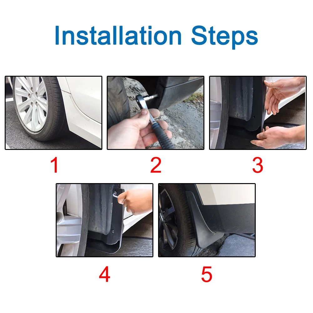 VW Touran Caddy Mud Flaps Set - 4 Pcs Front & Rear Guards