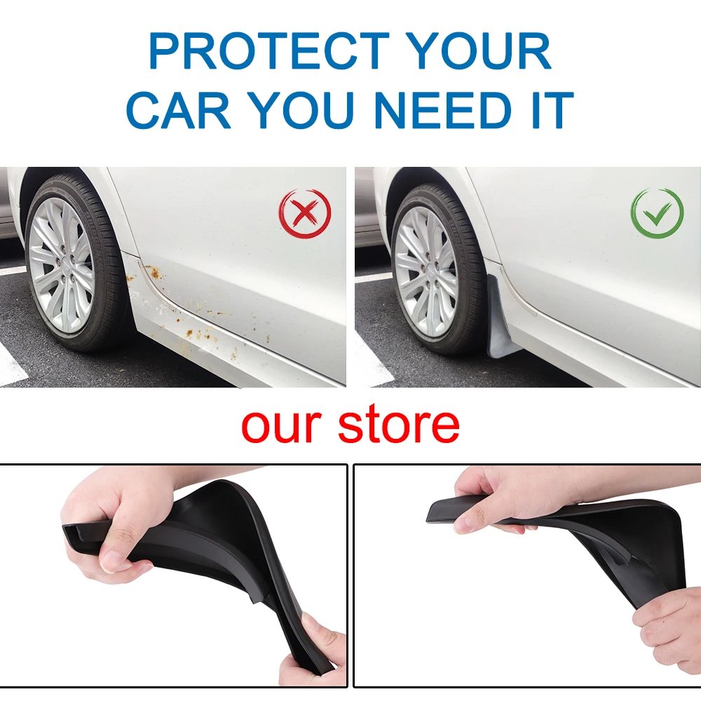 VW Touran Caddy Mud Flaps Set - 4 Pcs Front & Rear Guards