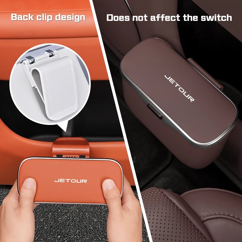 Waterproof Car Trash Can for Chery T2 T3 Jetour X70 X90 Plus