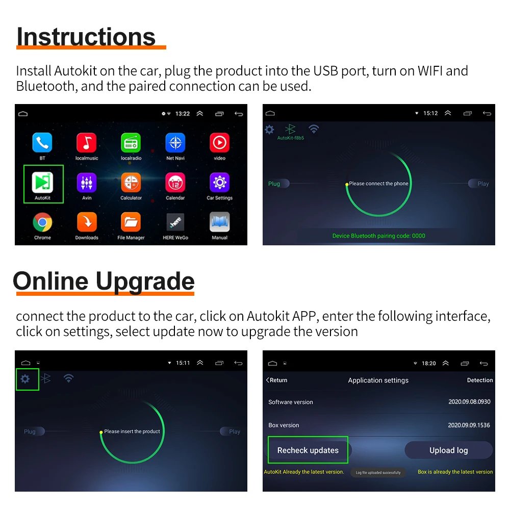 Wireless Apple CarPlay & Android Auto Dongle for Cars