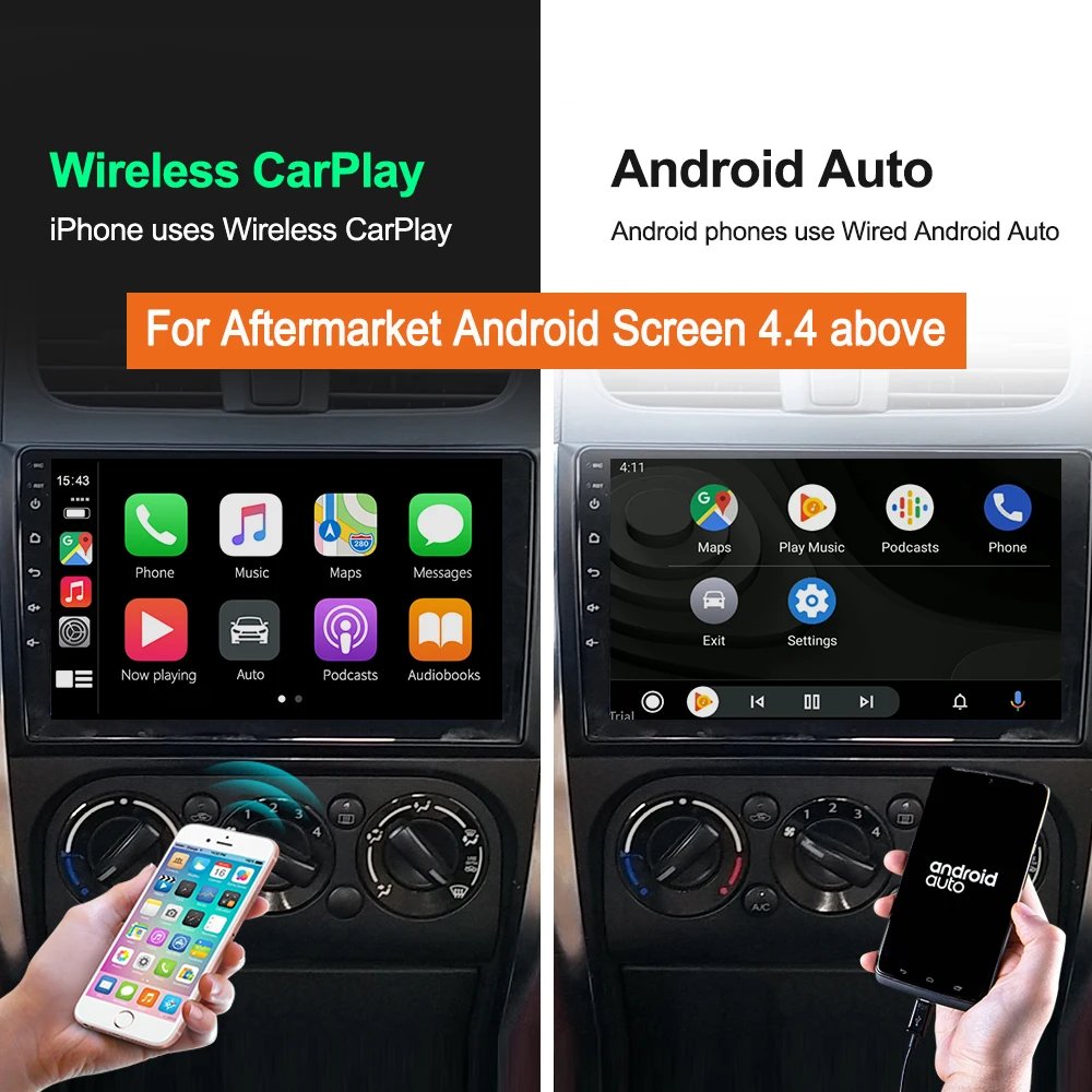 Wireless Apple CarPlay & Android Auto Dongle for Cars