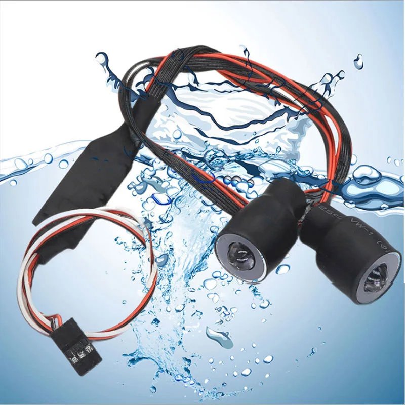 2PC LED Headlights for 1/10 RC Climbing Cars - Axial TRX4 Jeep