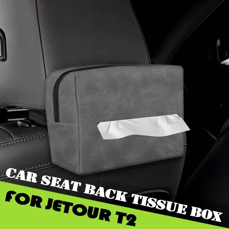 Car Seat Back Tissue Box Fit for Jetour Traveller T2 2023 2024 2025 Modification Car Tissue Box Storage Bag Car Accessories