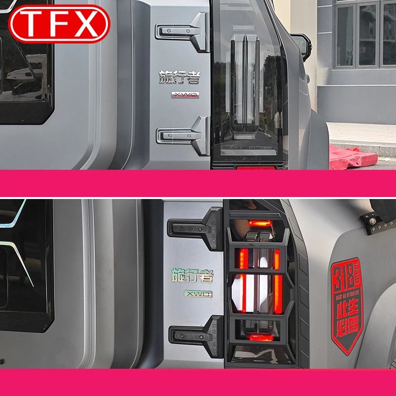 Chery Jetour T2 2023-2024 Tailgate Hinge Cover - Black Trim