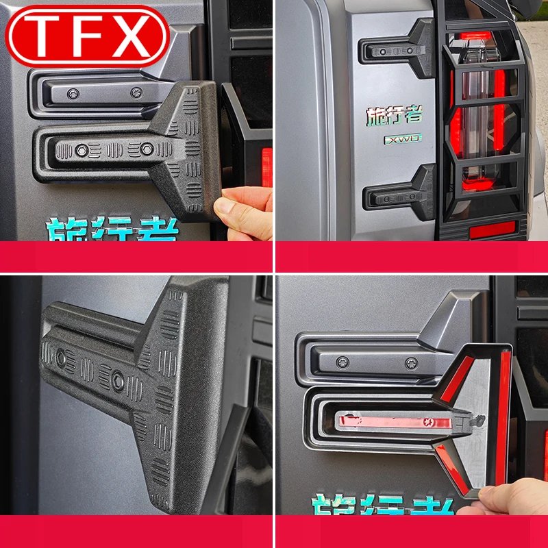 Chery Jetour T2 2023-2024 Tailgate Hinge Cover - Black Trim