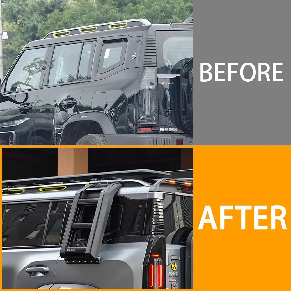 Folding Aluminum Alloy Car Roof Ladder for Chery Jetour 2022-2024