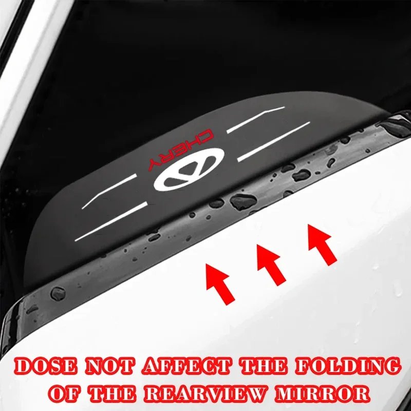 For Chery Tiggo 2 3 4 7 2022 2023 Pro 8Plus T11 Arrizo A13 QQ Fulwin 2PCS Car Rain Eyebrow Auto Interior Accessories Decoration
