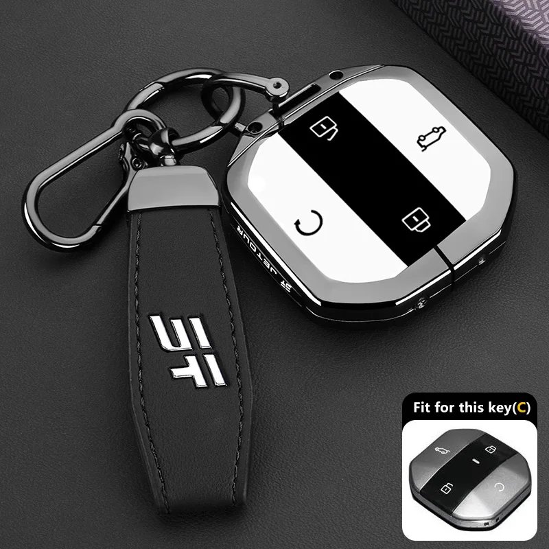For Jetour Shanhai T1 Freedom Traveller 2025+ Key Case Remote Decoration Cover Shell Keychain Housing Holder Fob Car Accessories