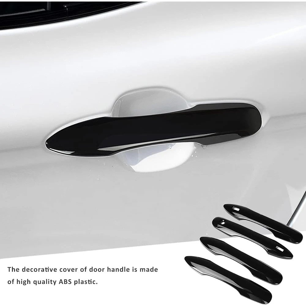 Glossy Black Door Handle Covers for 2022-2023 Toyota Yaris Cross