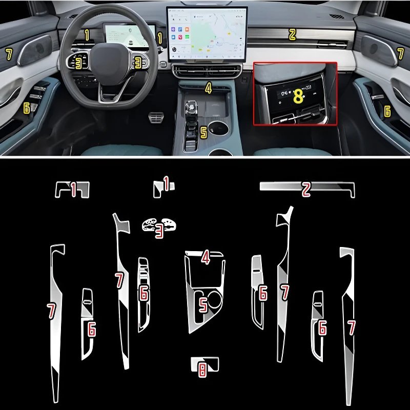 Jetour Mountain Sea L9 GPS Console Anti-Scratch Protection Film