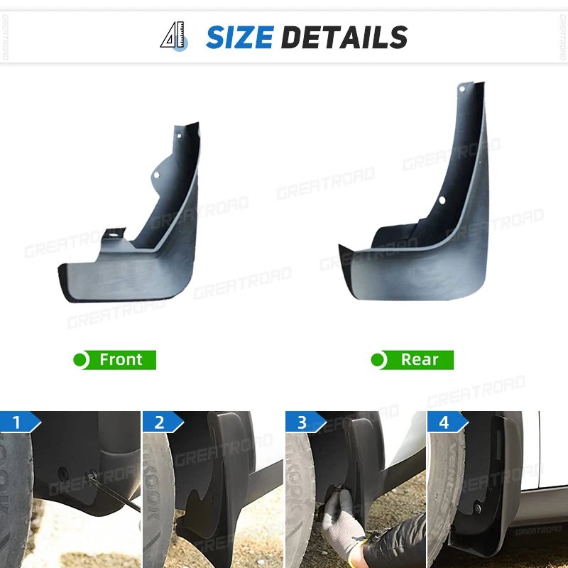 Jetour X90 PLUS Mud Flaps Set (2020-2024) - Easy Install