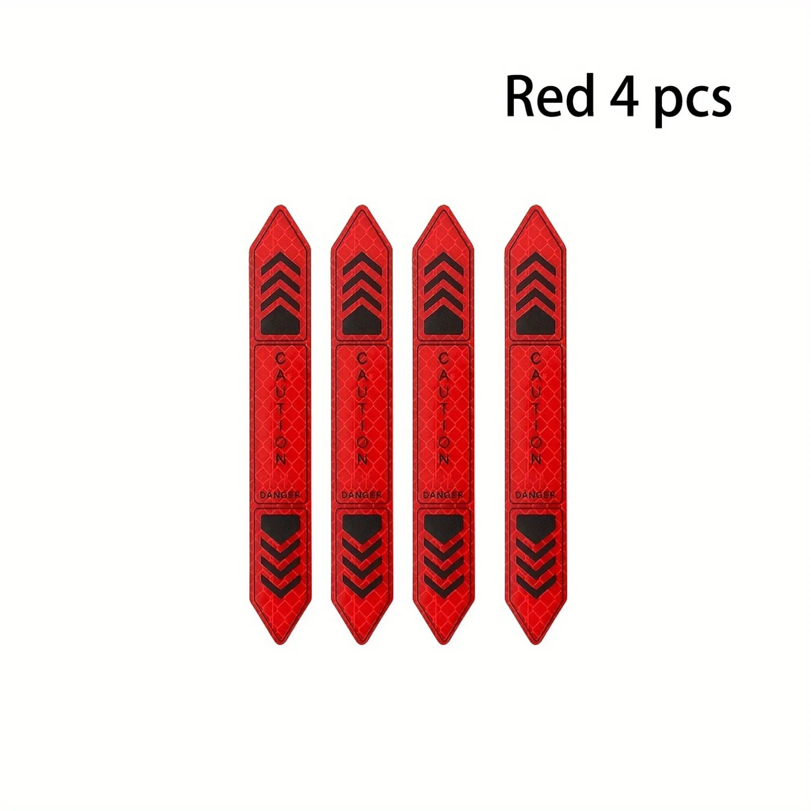 Reflective Car Door Stickers - 4 Pack Green Chevron Design