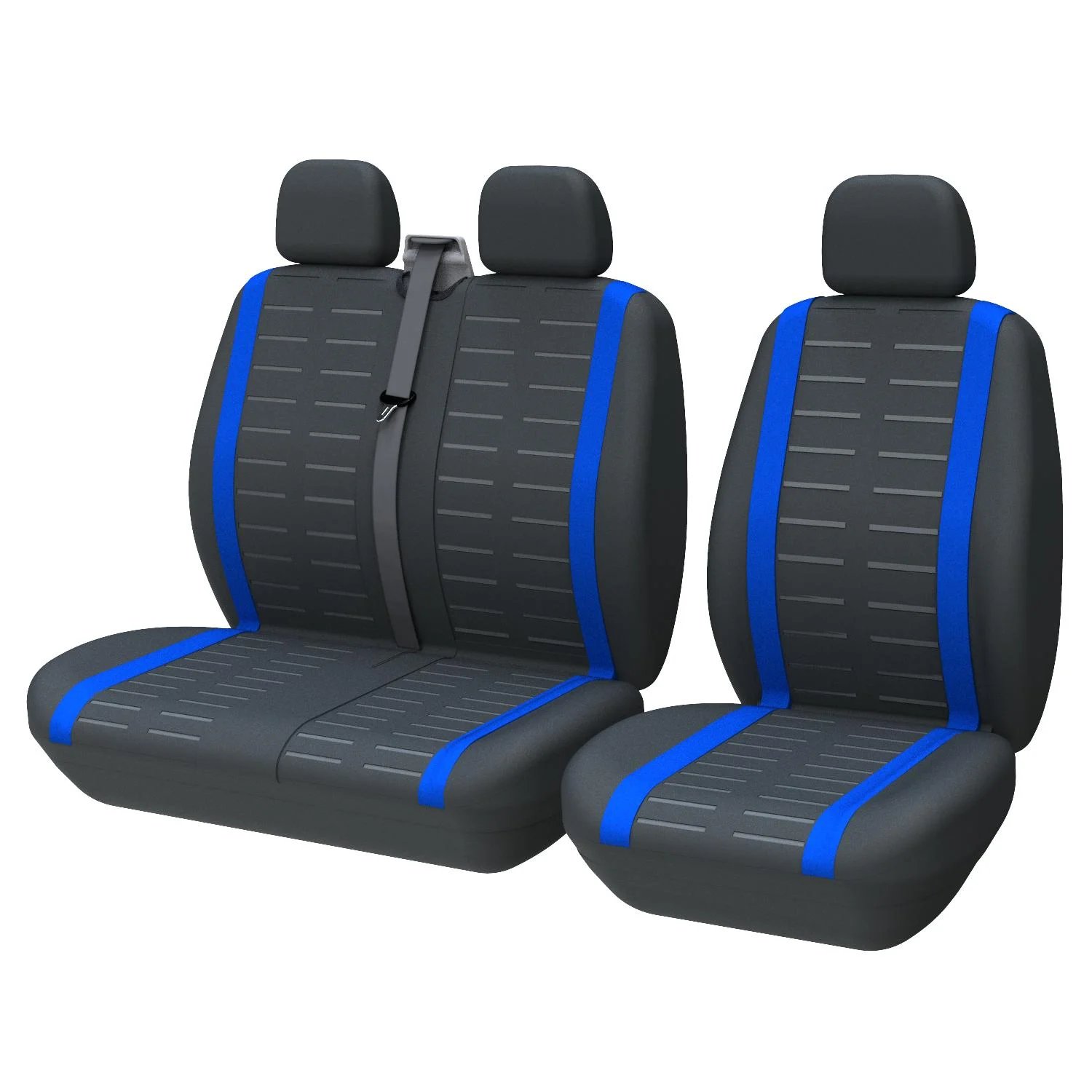 Universal 3D Stripe Seat Covers for Vans and Trucks - 2+1 Set