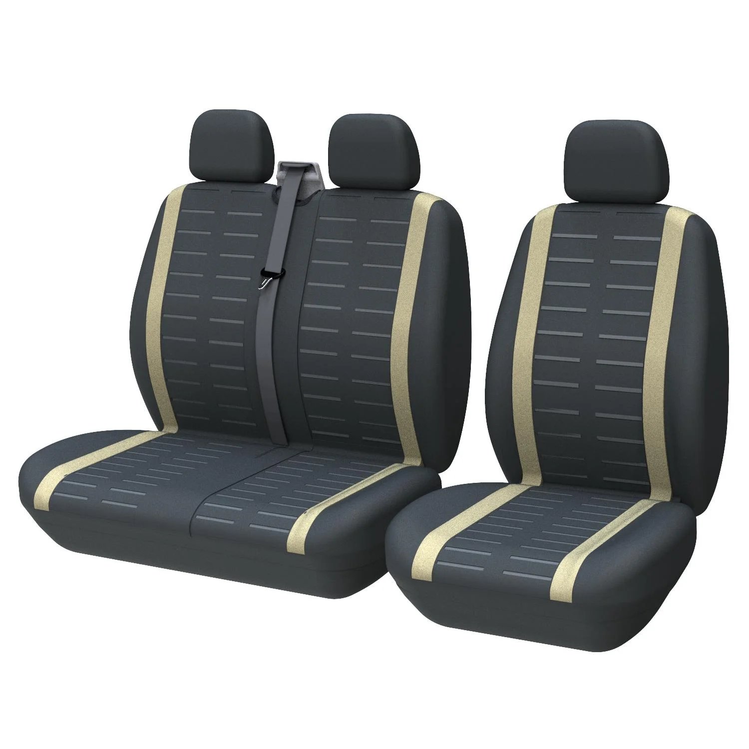 Universal 3D Stripe Seat Covers for Vans and Trucks - 2+1 Set