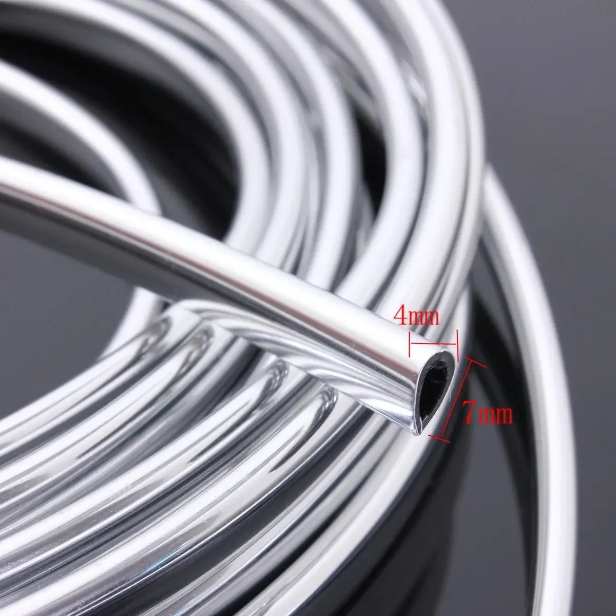 6M Chrome Car Door Trim Protector Strip - Edge Guard Moulding