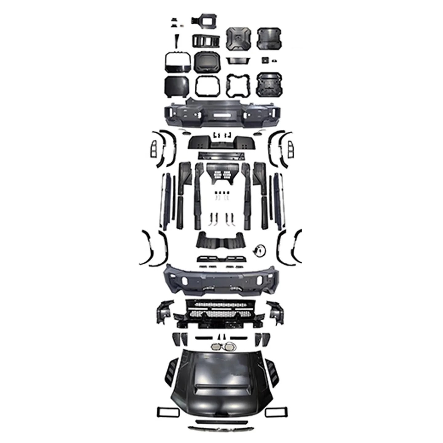 Body kit for Chery JETOUR T2 Traveler modified Front Rear bumper Eyebrow Side skirt Grille Hood Trim Lamp cover Roof light