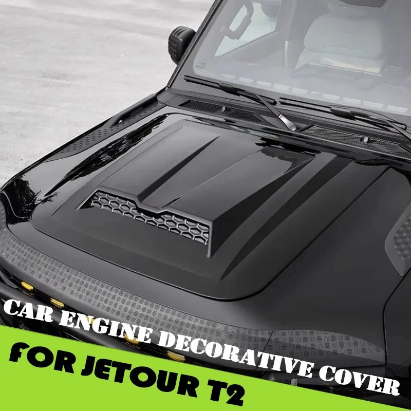 Car Engine Decorative Cover Fit for Jetour Traveller T2 2023 2024 2025 Modified Auto Hood Cover Car Accessories