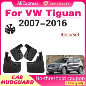 Car Mud Flaps Splash Guards For Volkswagen VW Tiguan MK1 2007-2016 Mudguard Mudflap with Micro Wire Cutter Car Accessories