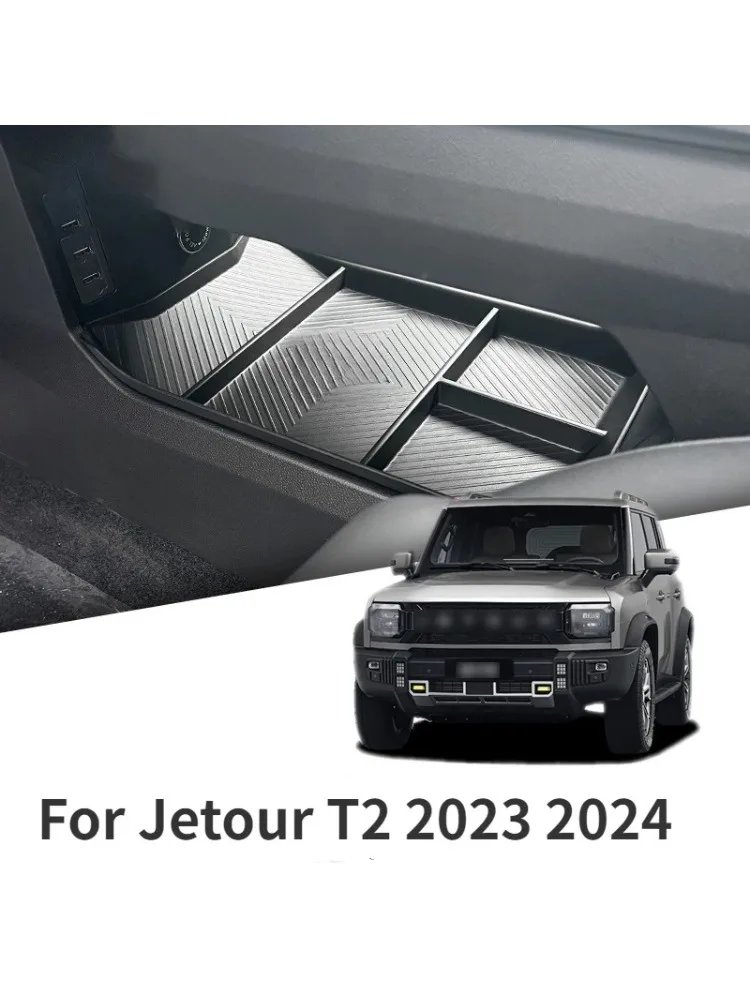 Car Under Center Console Organizer Storage Box For Chery Jetour T2 2024 2023 Interior Styling Modification Accessories